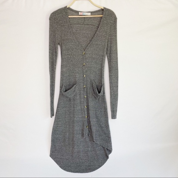 Free People BEACH Cover Up Dress Gray Small